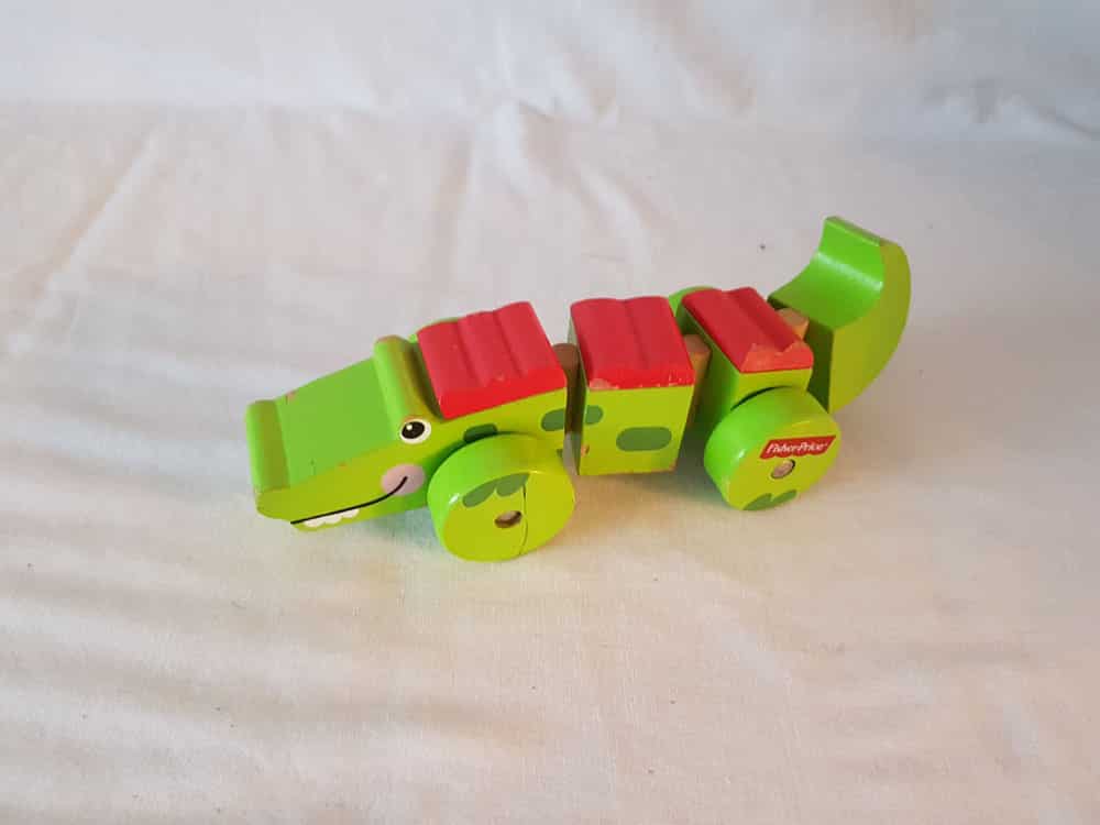 Wiggly wooden crocodile