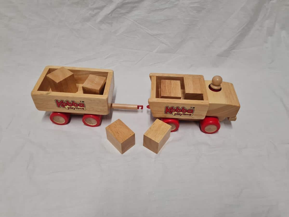 Kobba wooden truck & Trailer set